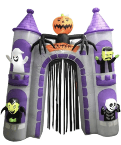 Haunted Ghost Castle Inflatable Halloween Display with LED Lights